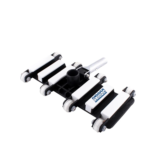 Carro Aspirador Metálico para Piscina 8 Ruedas Negro 