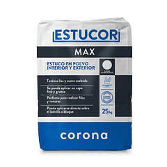 Estucor® Estuco Max 25 Kg Ref. 311031001 Corona