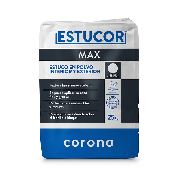 Estucor® Estuco Max 25 Kg Ref. 311031001 Corona 