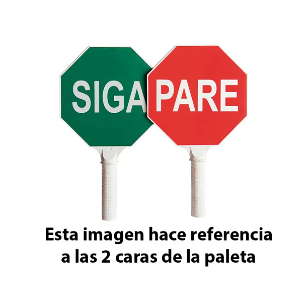 Paleta Pare y Siga Reflectiva de 30 cm 