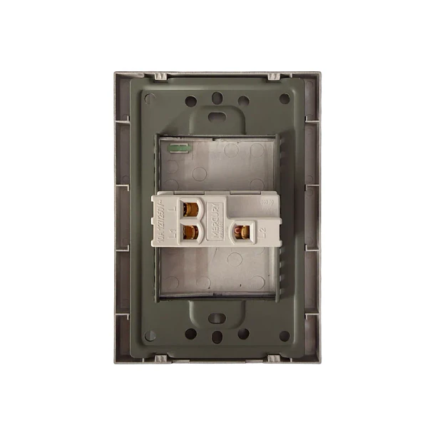 Interruptor Sencillo Conmutable Silver Luxury ETI113 Mercury 3