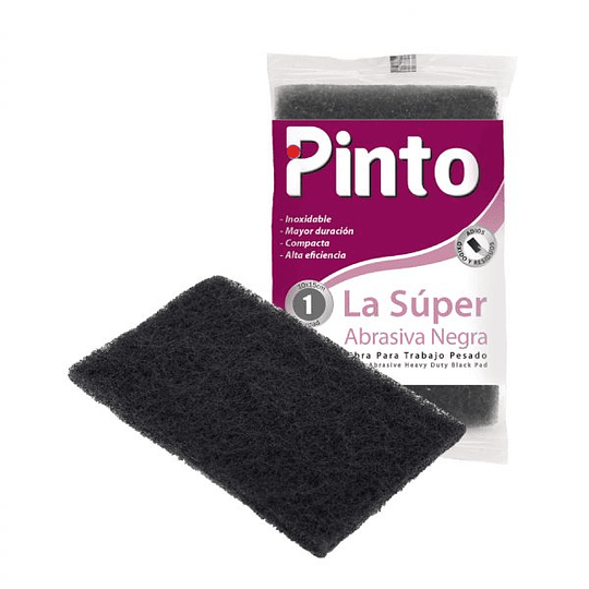 Pano Super Abrasiba Negro 10 X15 Cm Zabra