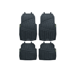 Juego de Tapetes para Auto Velcro Negro