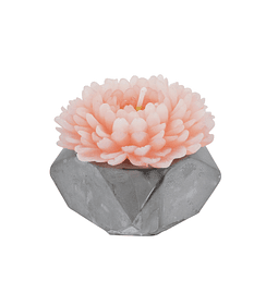 Vela Flor de Coral Rosada