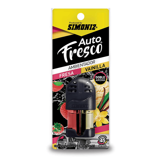 Auto Fresco Doble Fragancia Fresa & Vainilla