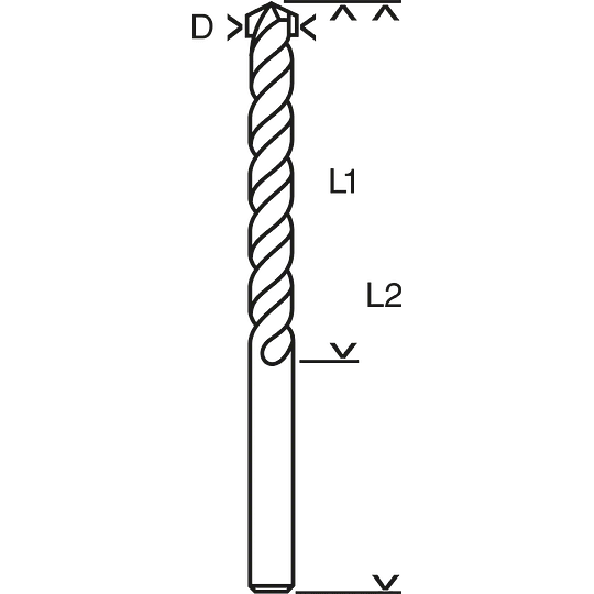 Broca para Muro CYL-1 de 13 x 85 x 150 mm