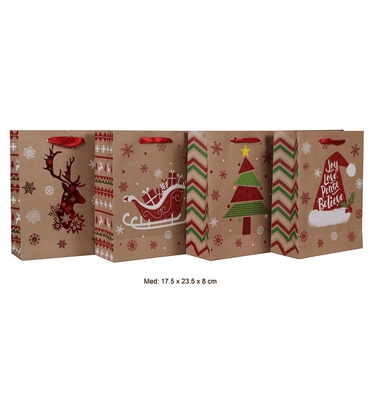 Bolsa de Regalo Navidad de 17.5 x 23.5 x 8 cm