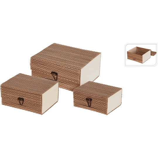 Cajas De Bambú x 3 und