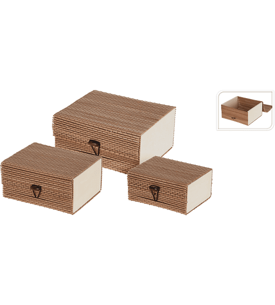 Cajas De Bambú x 3 und