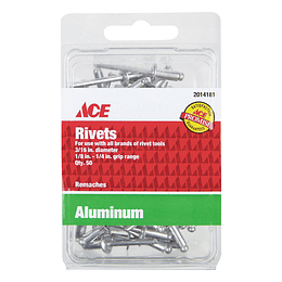 Remaches En Aluminio 3/16 Rango 1/8-1/4 X 50 Unid 
