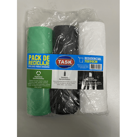 Bolsa Basura Pack 70 x 90 (Verde, Negro, Blanco)