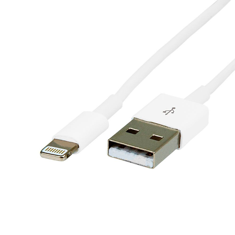 Cable 15cm Lightning 8 Pin a USB A 2.0 para Apple iPod iPhone iPad - Blanco
