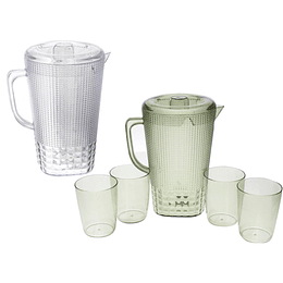 Jarra 1500Ml Con Vasos 5Pzas