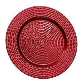 Portaplato Decorativo Rojo 