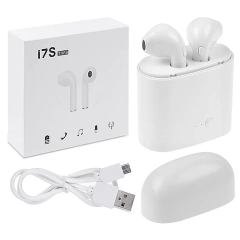 Auriculares in-ear inalámbricos i7S TWS blanco