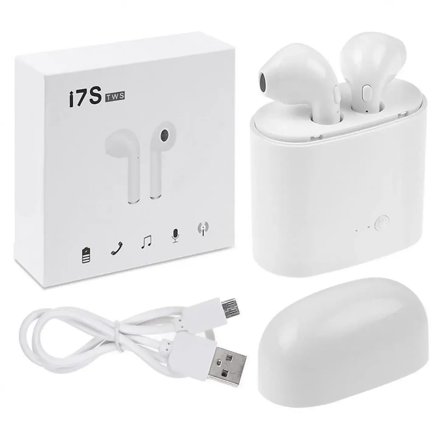 Auriculares in-ear inalámbricos i7S TWS blanco 1