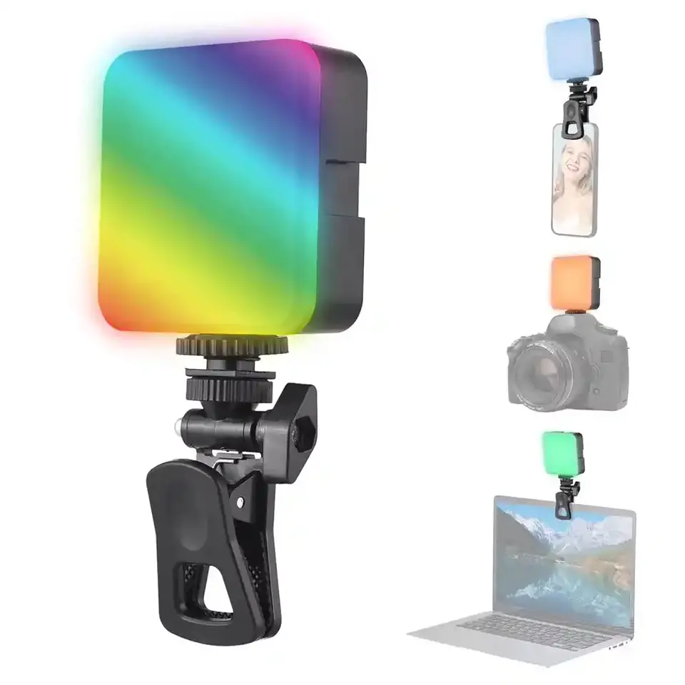 Luz Led Rgb Mj-88 Con Clip Para Celular Y Cámara 1