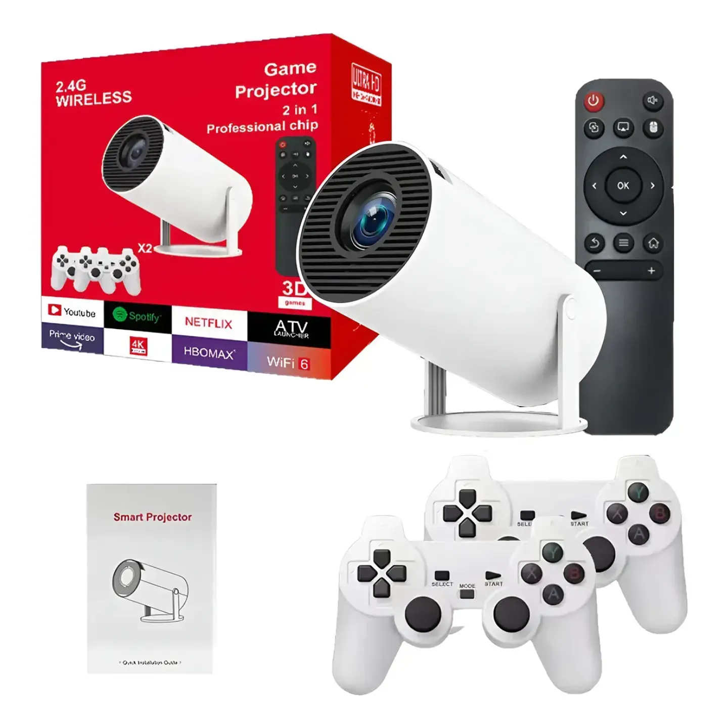 Proyector HY-300 con Controles y Video Juegos  2