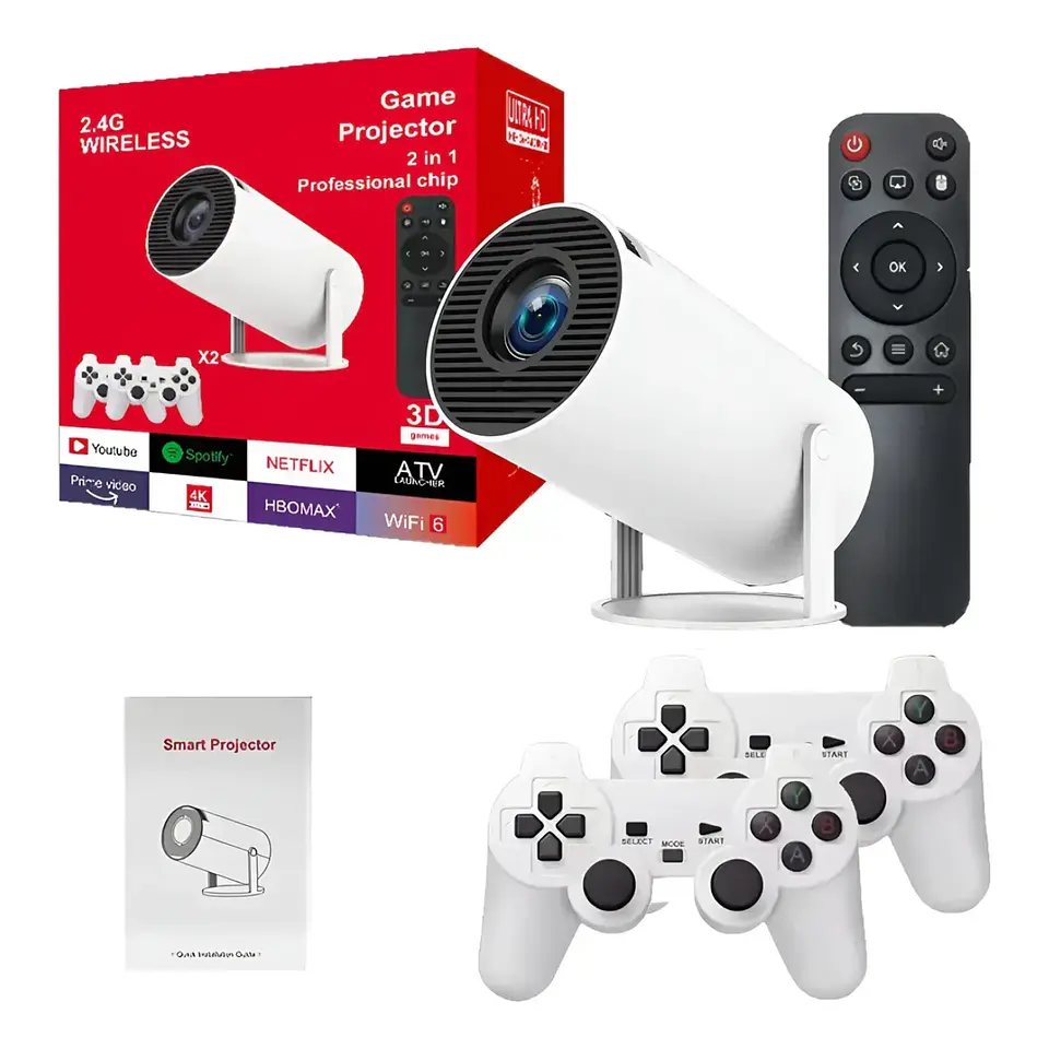 Proyector HY-300 con Controles y Video Juegos  2