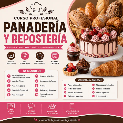 curso PANADERIA Y REPOSTERIA