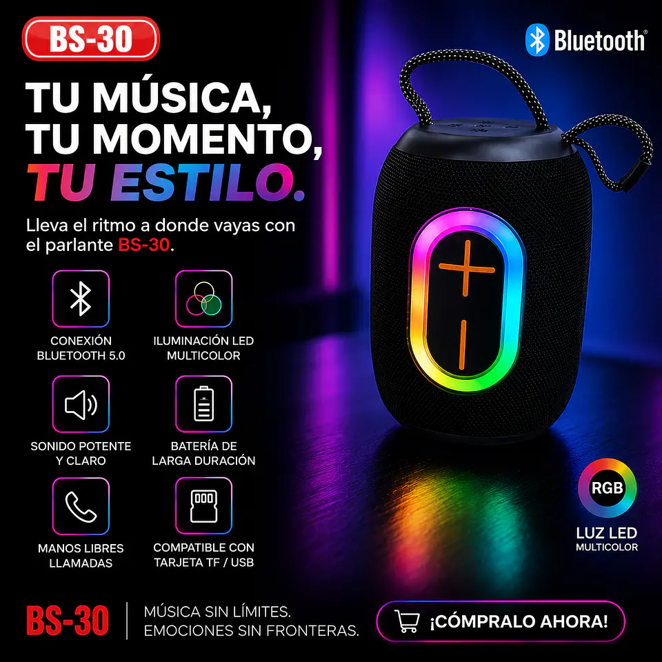 Parlante Portátil Otec Bs-30 3