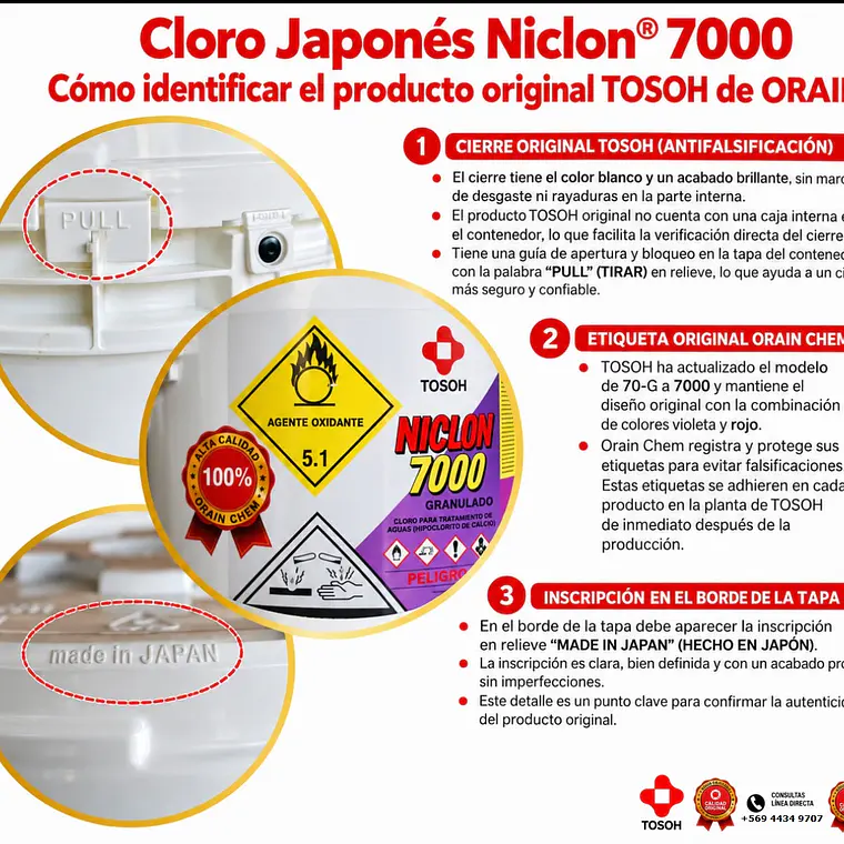CLORO GRANULADO NICLON 7000 - JAPONES 1