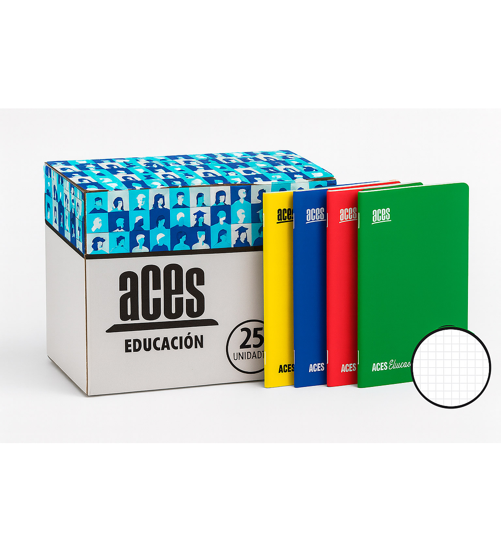 Caja Cuaderno Cuadriculado ACES Deluxe - 25 Und.