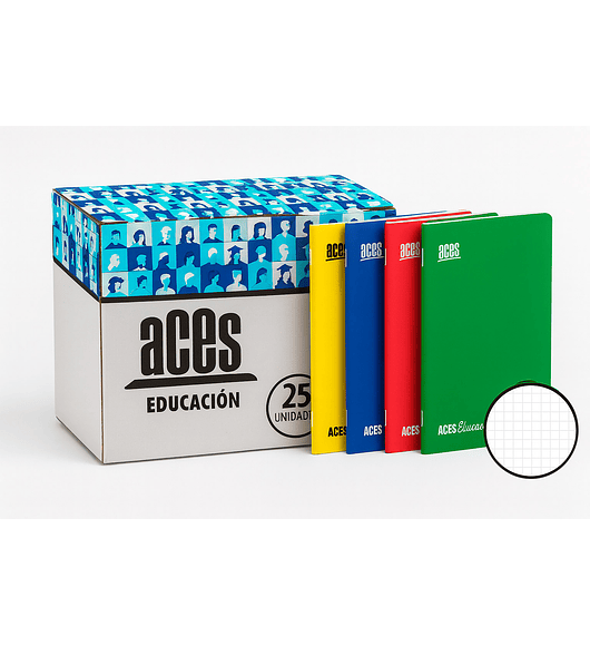 Caja Cuaderno Cuadriculado ACES Deluxe - 25 Und.