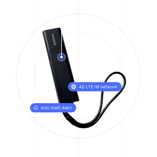 Invoxia GPS Tracker Pro - Localizador GPS Compacto com Conectividade 4G LTE-M e Cartão SIM Integrado