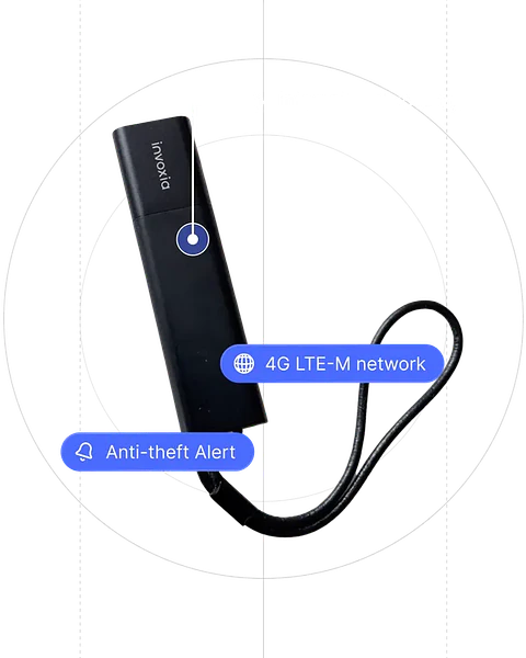 Invoxia GPS Tracker Pro - Compact GPS Locator with 4G LTE-M Connectivity and Integrated SIM Card