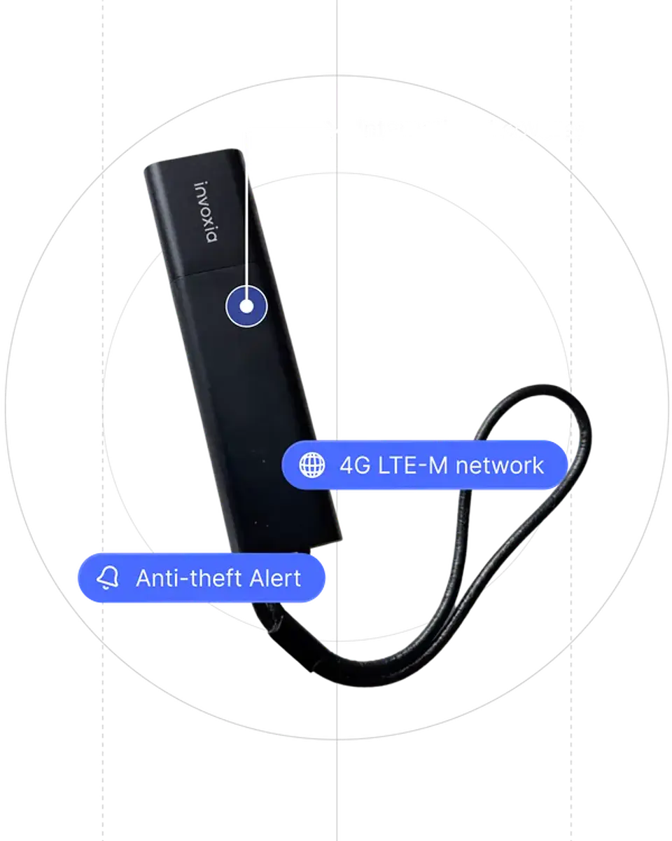 Invoxia GPS Tracker Pro - Localizador GPS Compacto com Conectividade 4G LTE-M e Cartão SIM Integrado 1