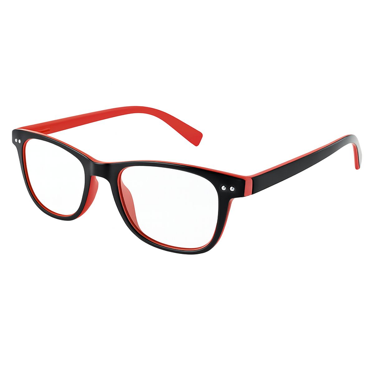 Vector Crimson – Lentes de Lectura Negro/Rojo para Hombre 1