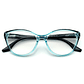 Crystaline Aqua – Lentes de Lectura Celeste Translúcido para Mujer - Miniatura 2