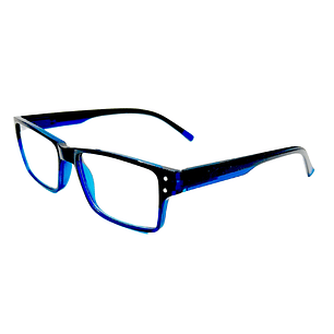 Forge Cobalt – Lentes de Lectura Negro/Azul Rectangular para Hombre