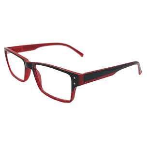 Forge Crimson – Lentes de Lectura Negro/Rojo Rectangular para Hombre