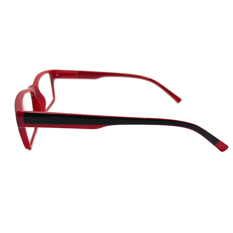 Forge Crimson – Lentes de Lectura Negro/Rojo Rectangular para Hombre 3