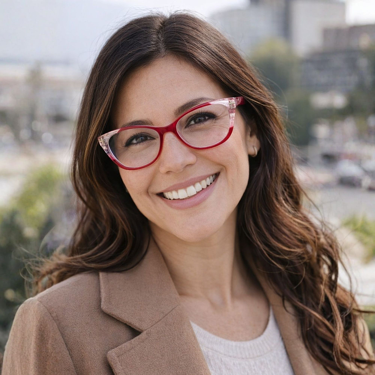 Elara Ruby Crystal – Lentes de Lectura Cat-Eye para Mujer con Filtro Azul 2