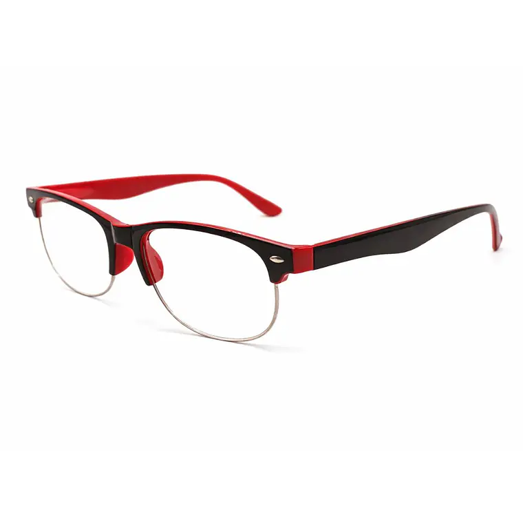 Neo Crimson Edge – Lentes de Lectura Vintage Rojo/Negro 4