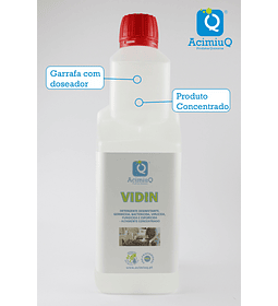 VIDIN - PRODUTO CONCENTRADO - Elimina germes, fungos, vírus, bactérias - 1L