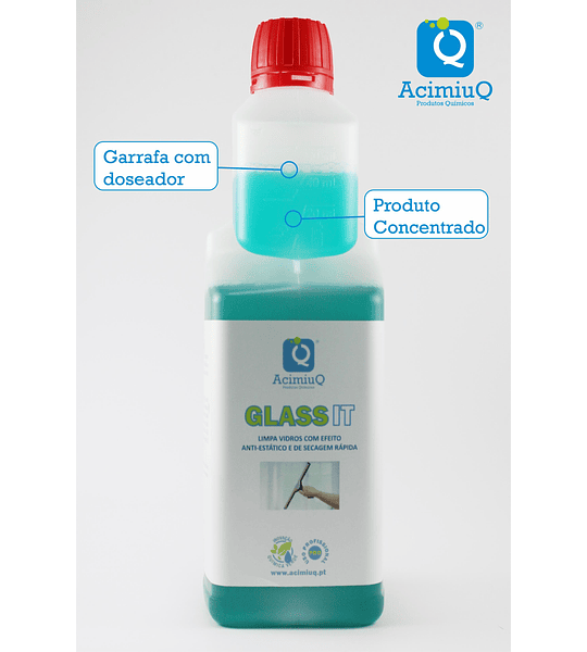 GLASS IT - Limpiacristales de secado rápido - 1L