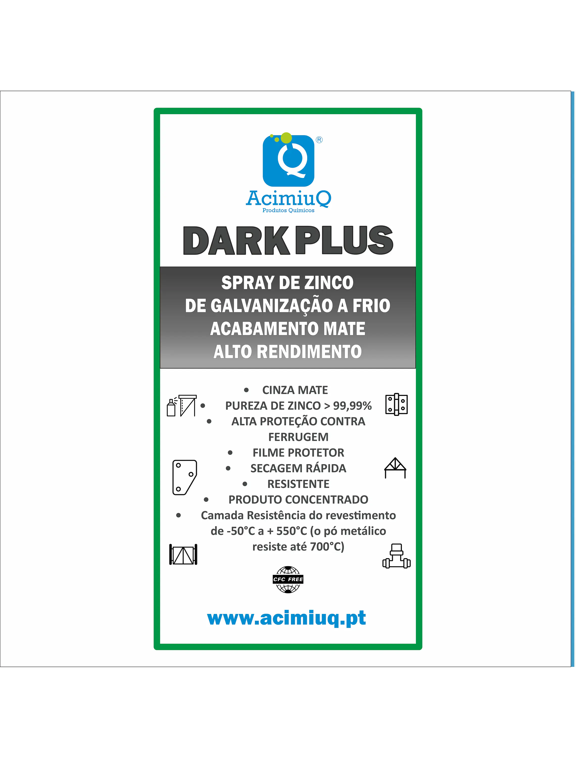 DARKPLUS - Spray de galvanização a frio de acabamento mate  1