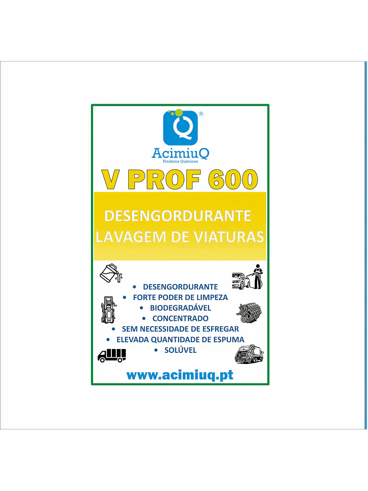V PROF 600 - DESENGORDURANTE LAVAGEM DE VIATURAS 1