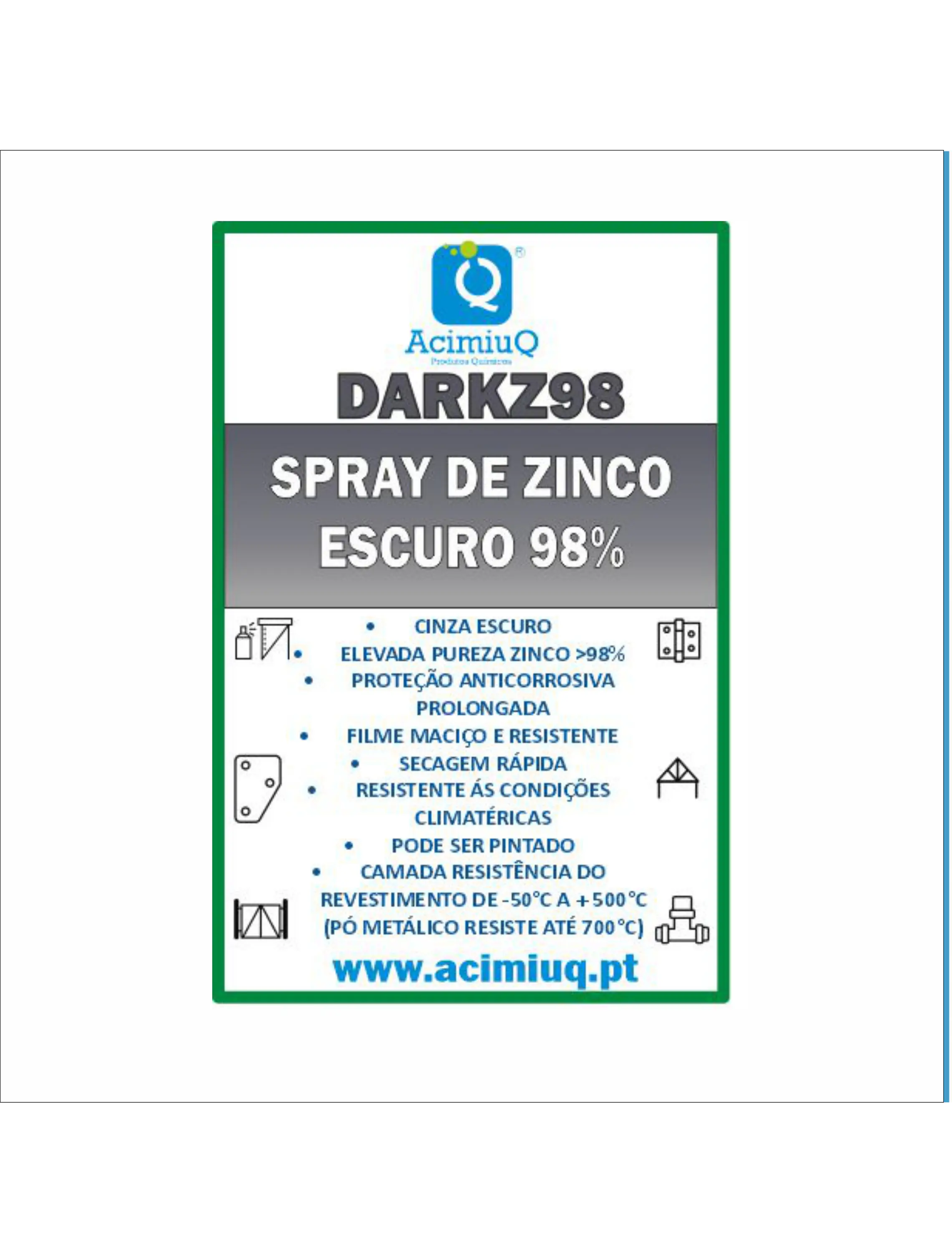DARKZ98 - Spray de zinco escuro 98%   1