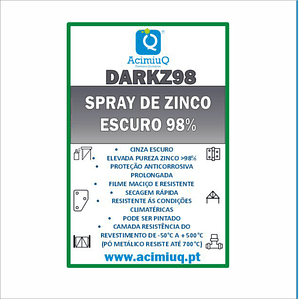 DARKZ98 - Spray de zinco escuro 98%  