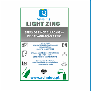 LIGHTZINC - Spray de zinco claro (98%) de galvanização a frio 