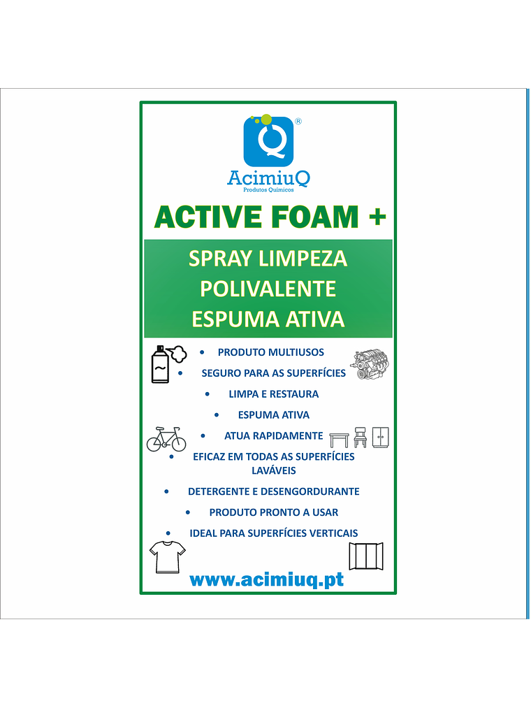 ACTIVE FOAM + Spray limpeza polivalente espuma ativa  1