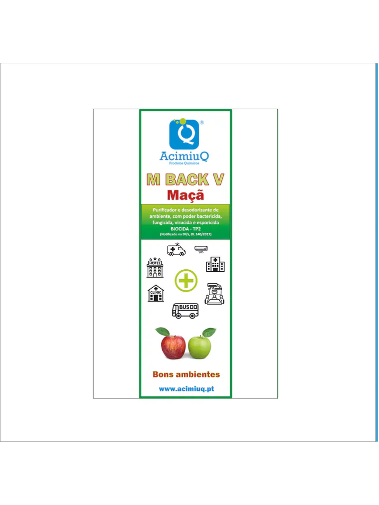 M BACK V - Purificador e desodorizante de ambiente com poder bactericida, fungicida, virucida e esporicida. 1