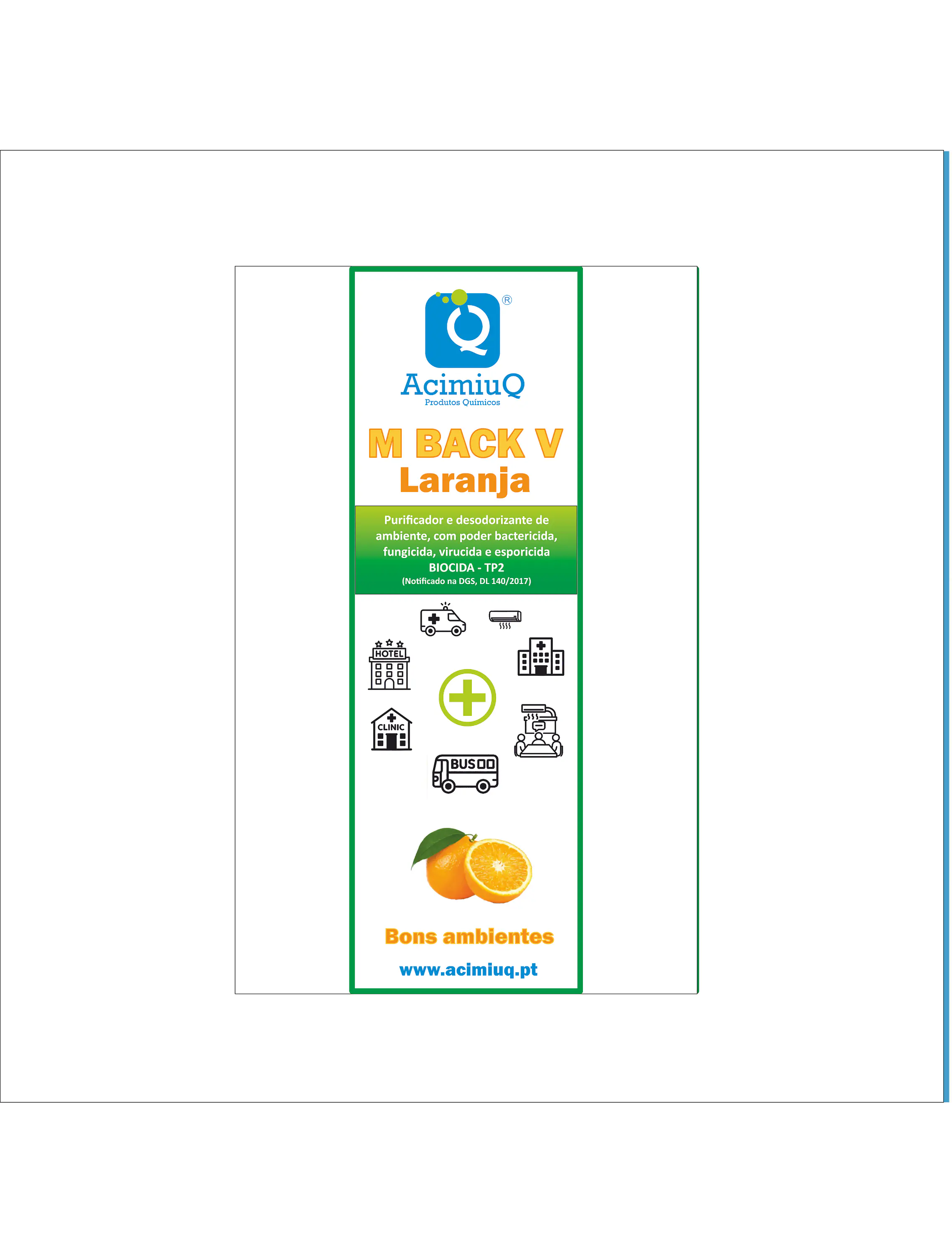 M BACK V - Purificador e desodorizante de ambiente com poder bactericida, fungicida, virucida e esporicida. 4
