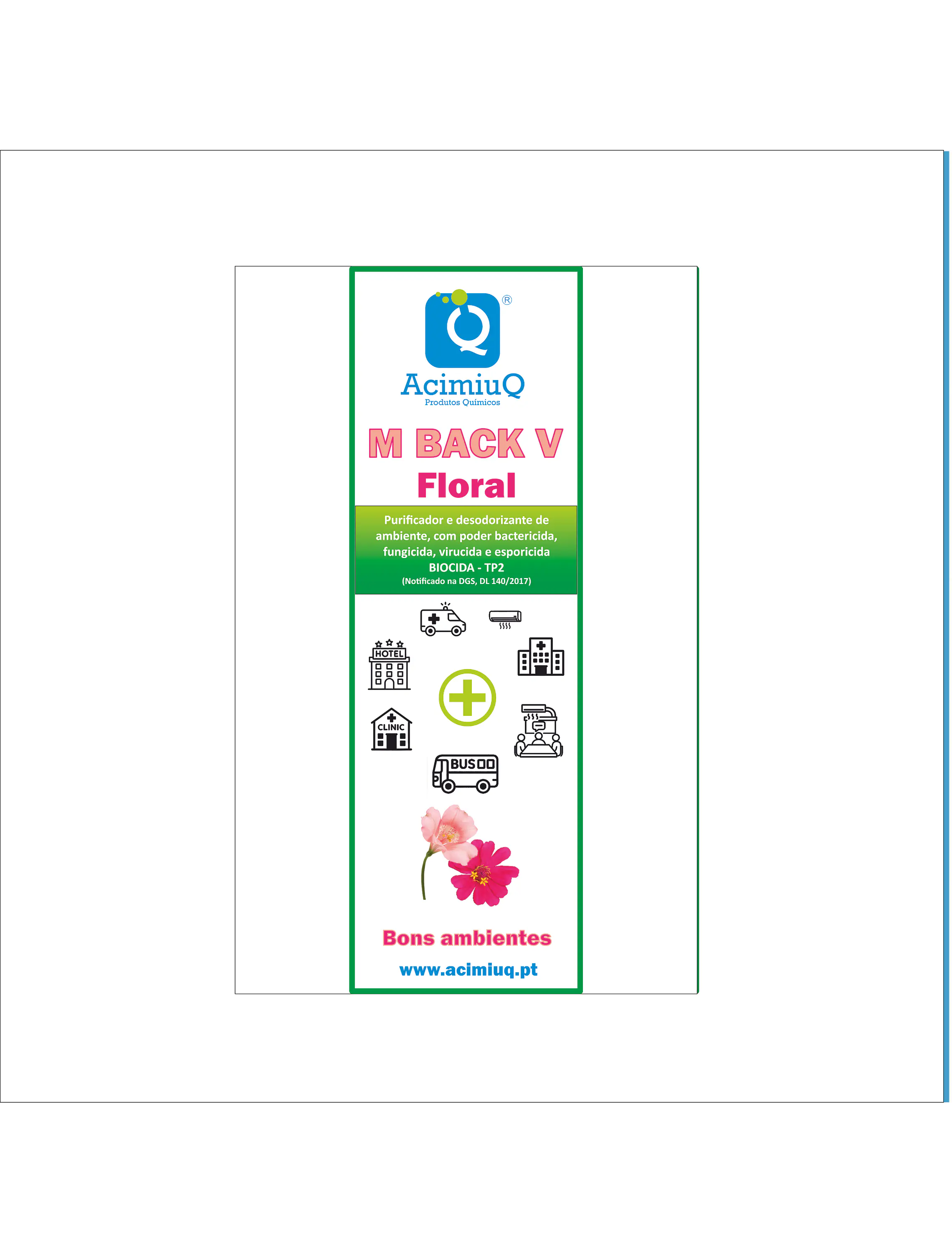 M BACK V - Purificador e desodorizante de ambiente com poder bactericida, fungicida, virucida e esporicida. 5