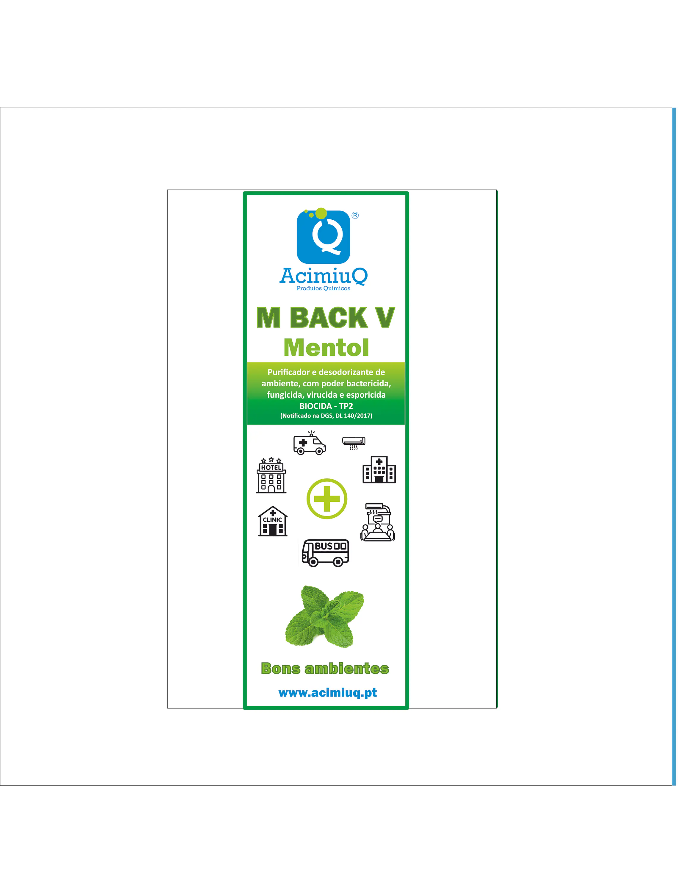 M BACK V - Purificador e desodorizante de ambiente com poder bactericida, fungicida, virucida e esporicida. 3
